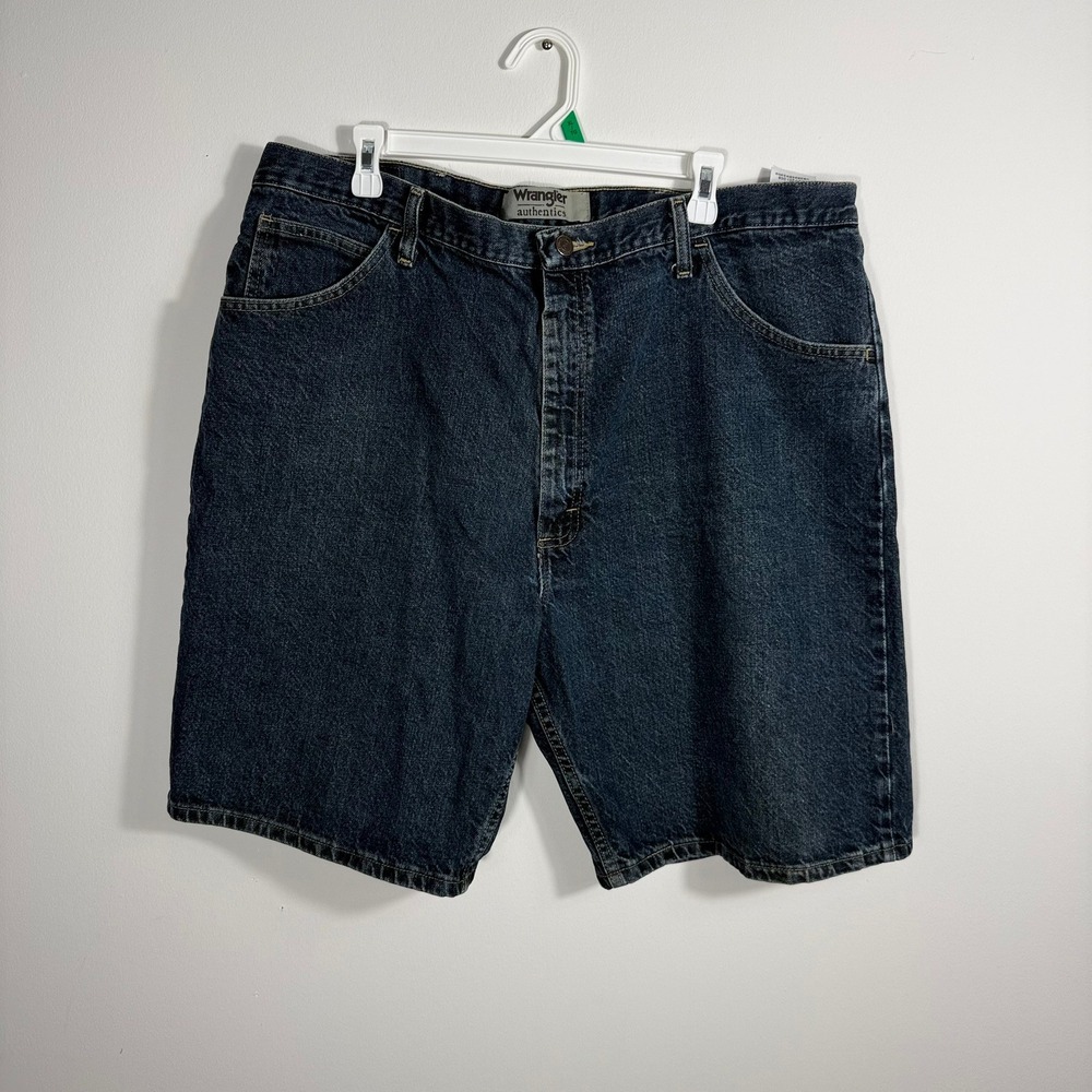 Wrangler Authentics Mens Dark Wash Denim‎ Shorts Size 42 ZM2S0BQ Indigo Cotton